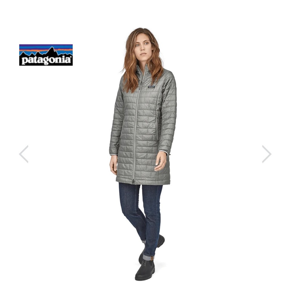 Excellent condition Patagonia nano puff parka in feature gray in small S
